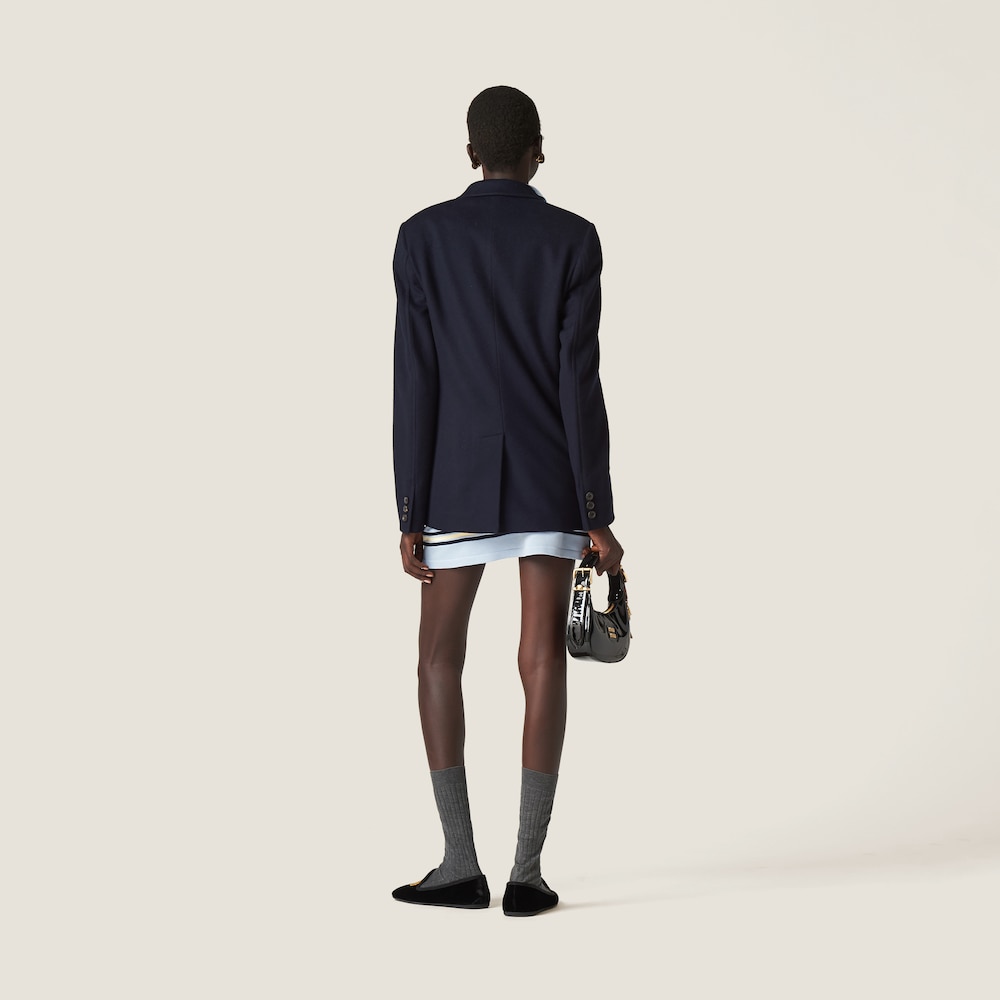 Single-breasted velour jacket