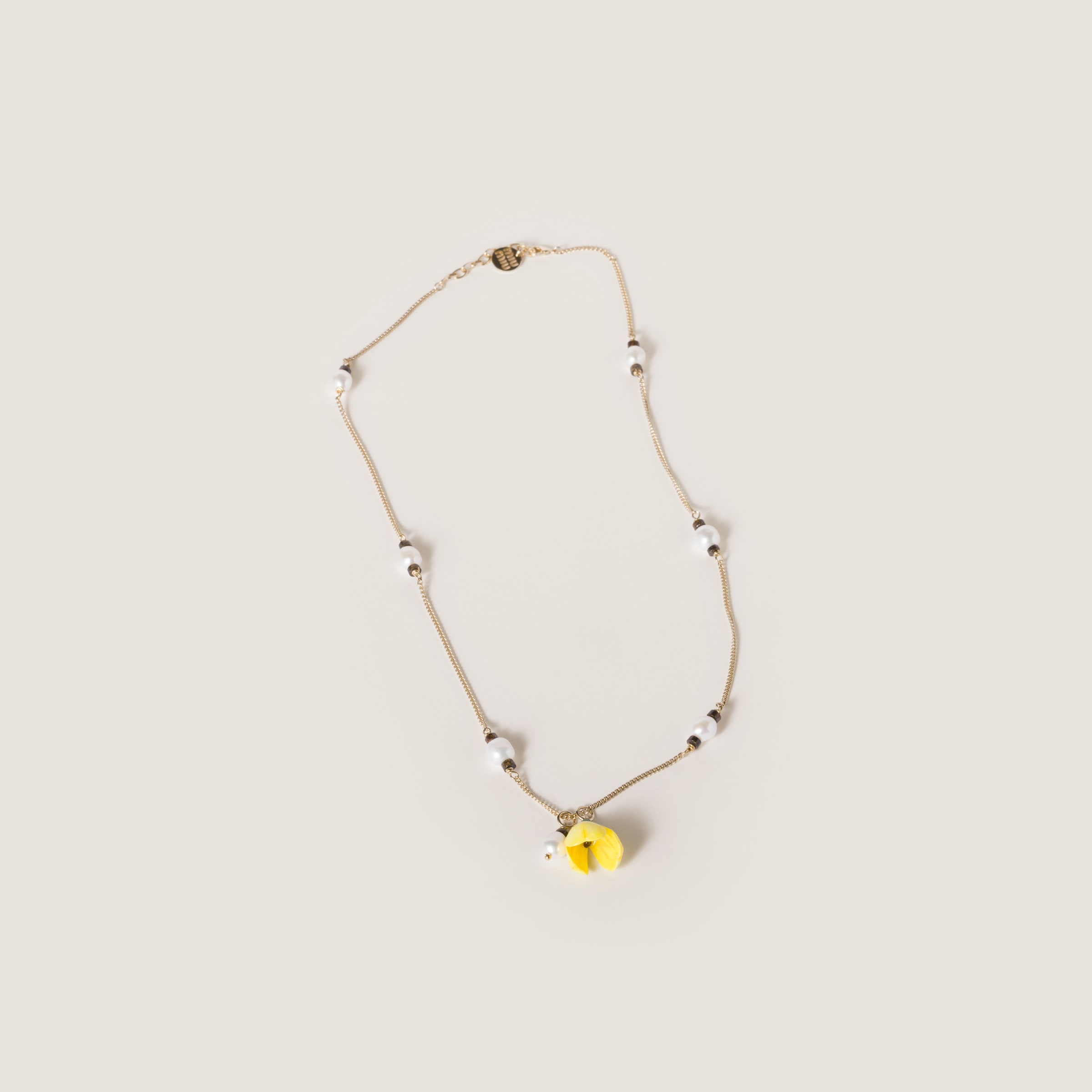 Metal and resin necklace
