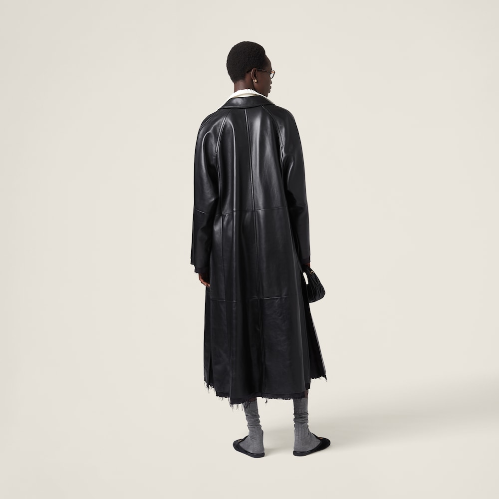 Nappa leather coat