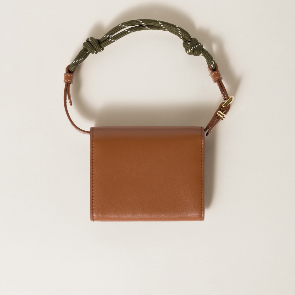 Leather shoulder wallet