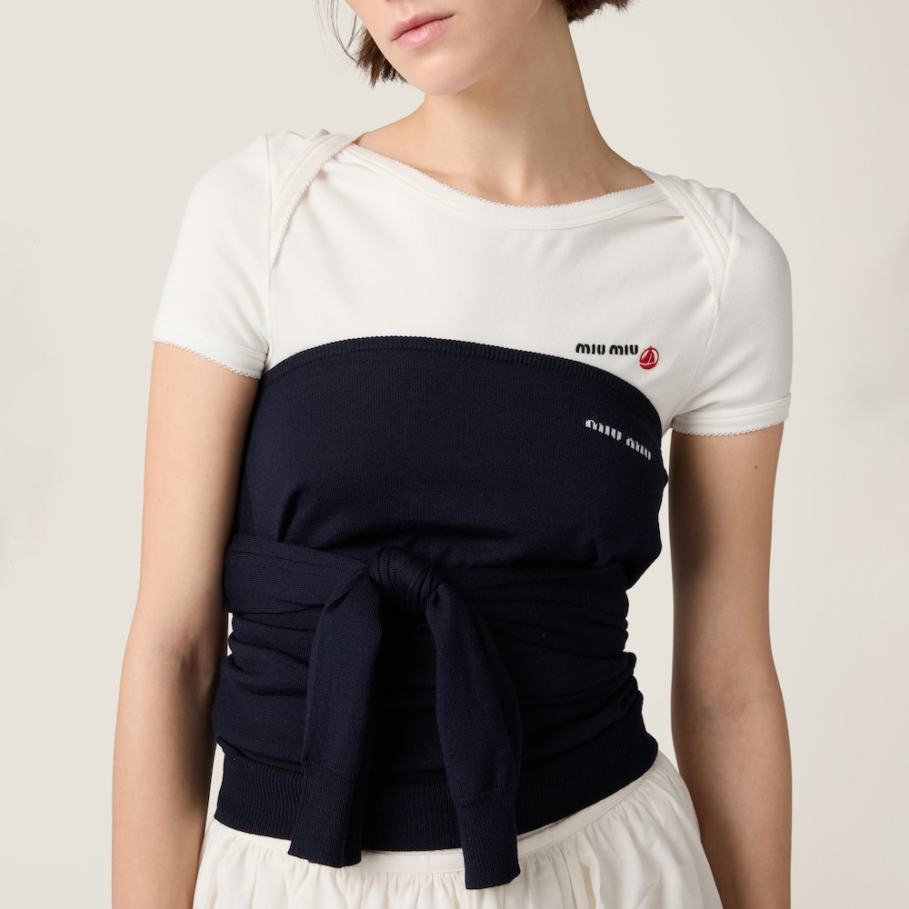 Petit Bateau X Miu Miu stretch jersey bodysuit