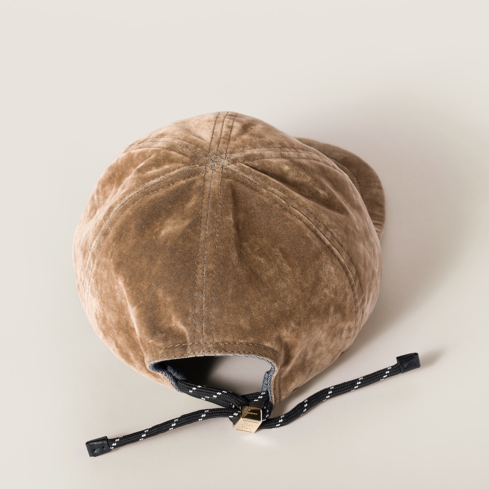 Velvet baseball cap
