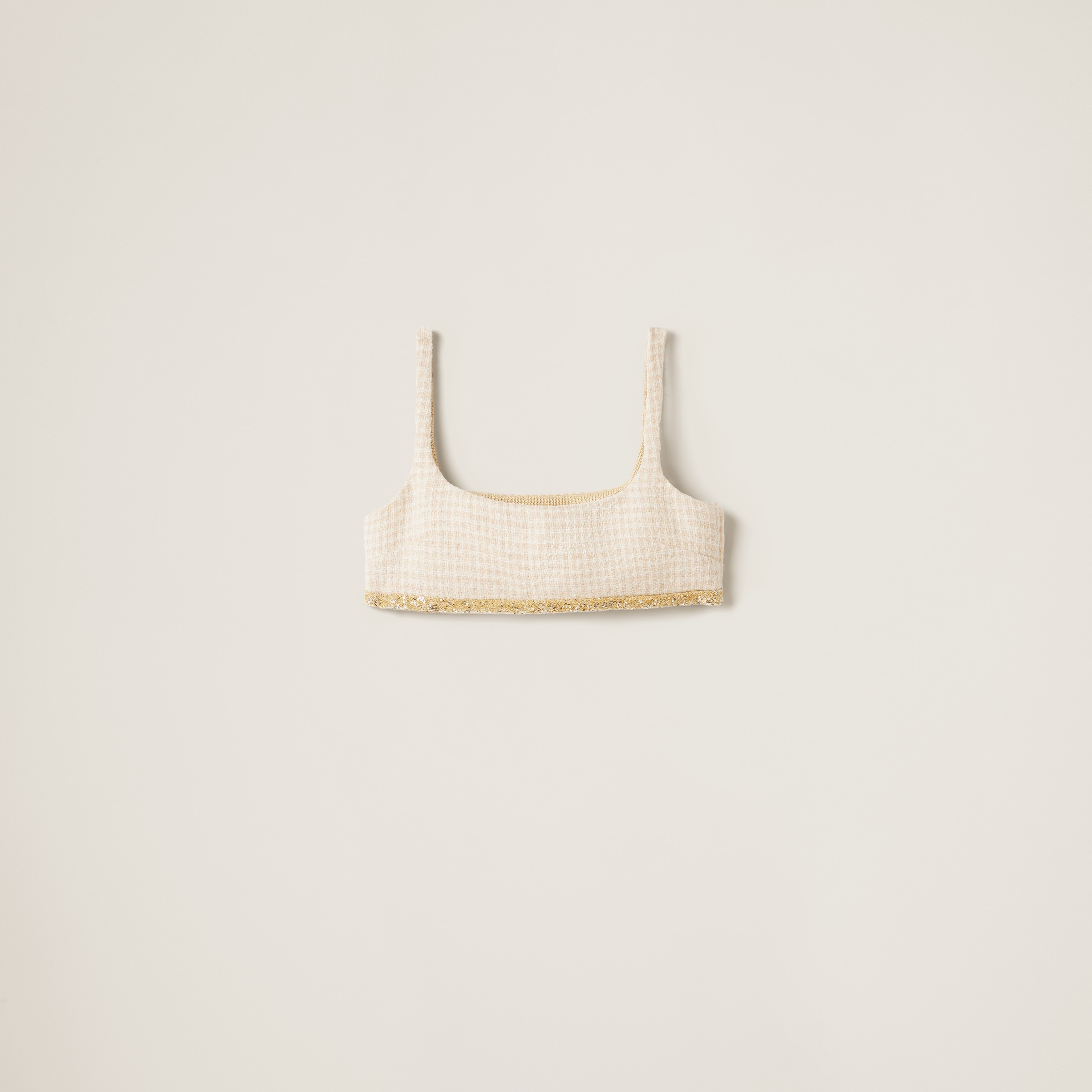 Check lamé top