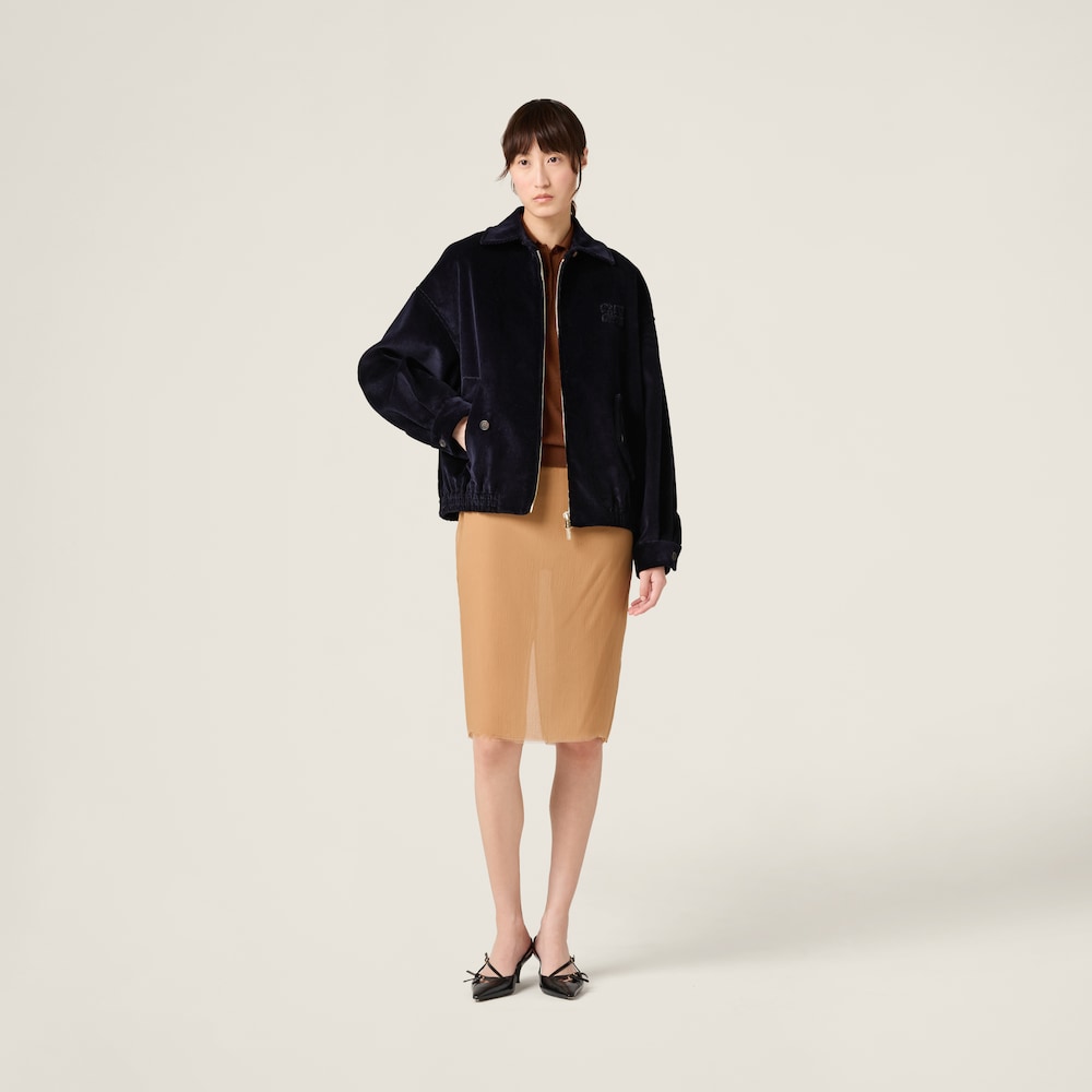 Corduroy blouson jacket