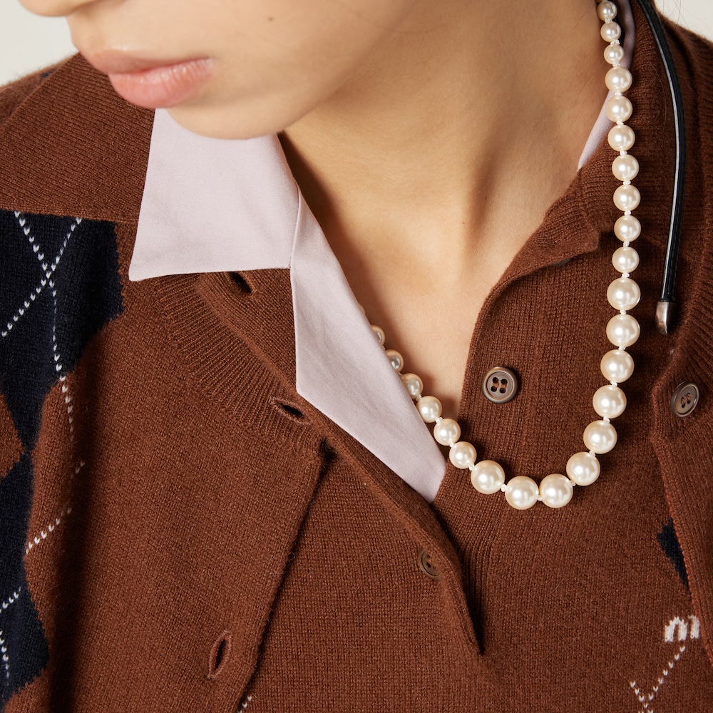 Cashmere knit polo shirt