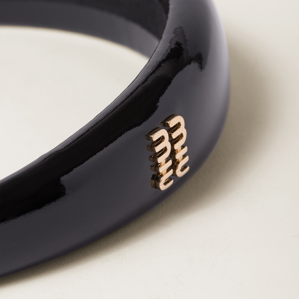 Patent leather headband