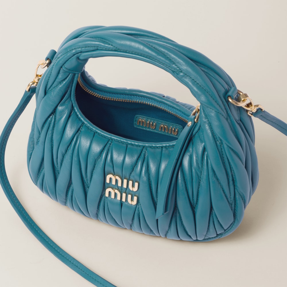 Wander matelassé nappa leather hobo mini-bag