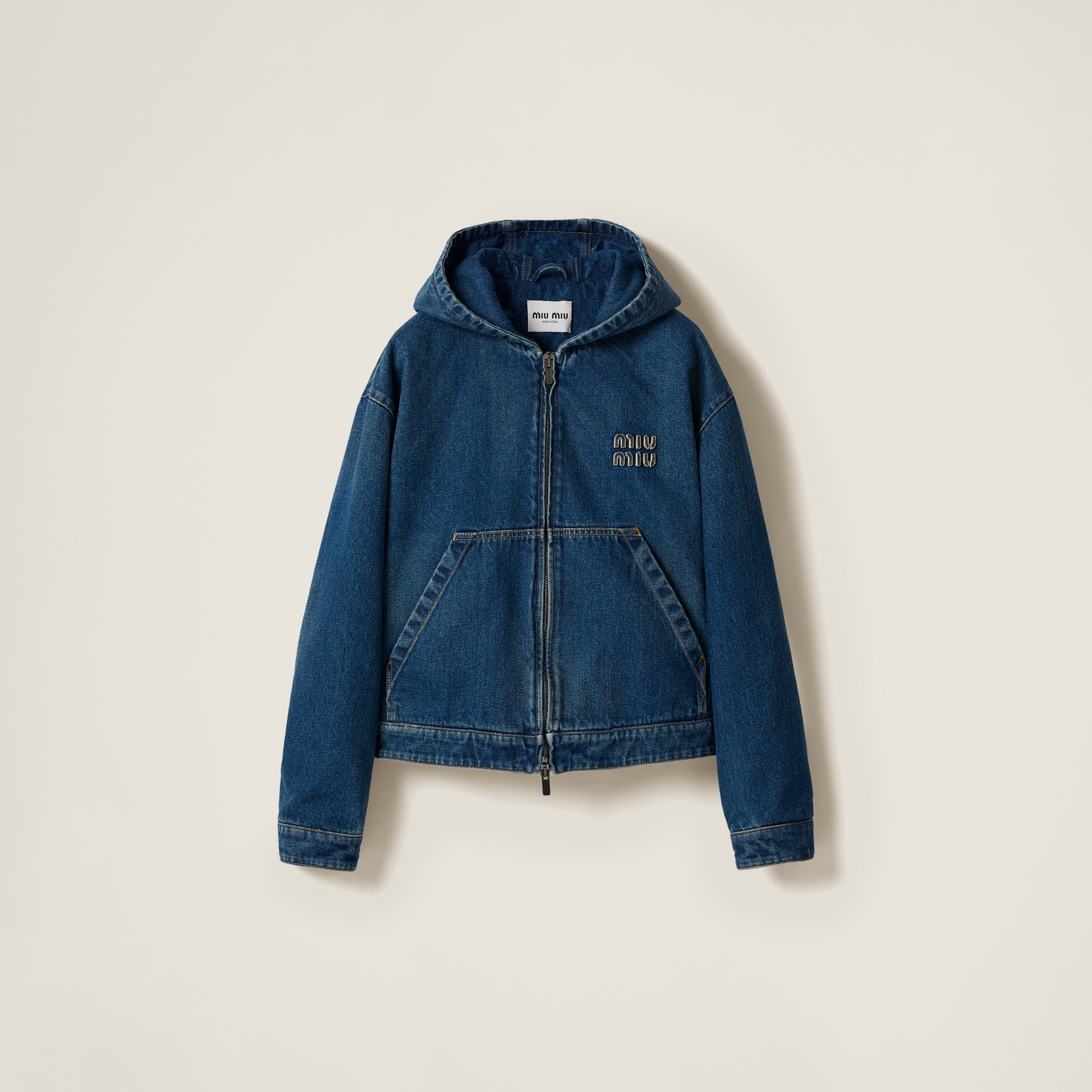 Denim hoodie jacket
