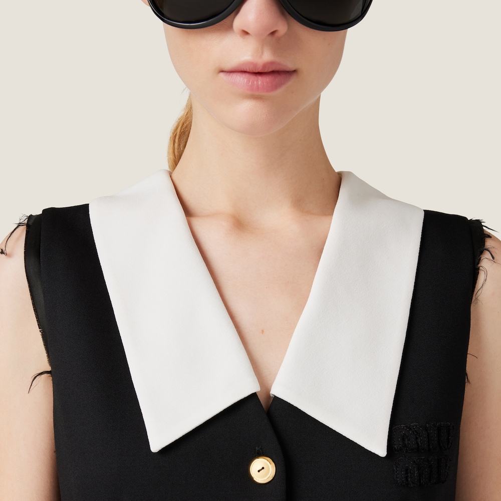 Grain de poudre wool mini-dress