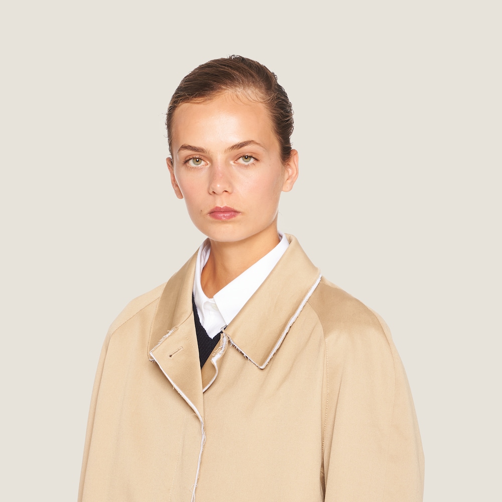 Single-breasted chino coat