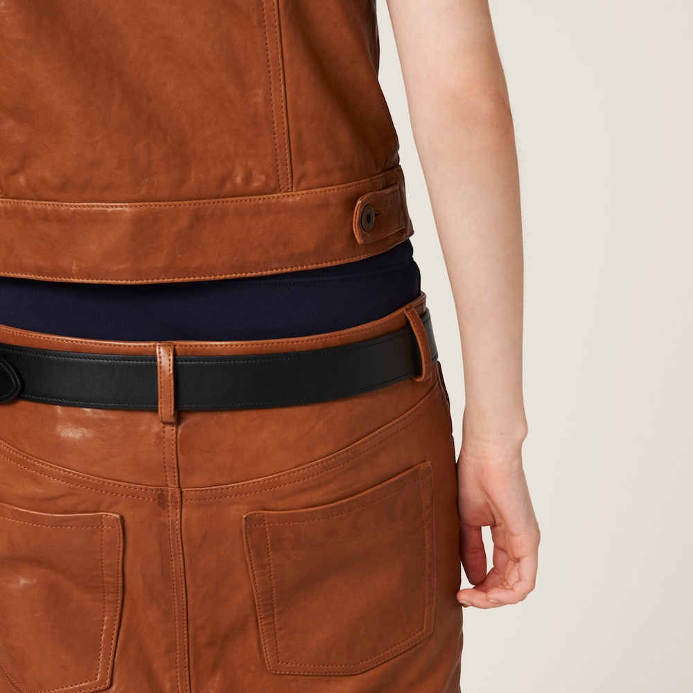 Nappa leather vest