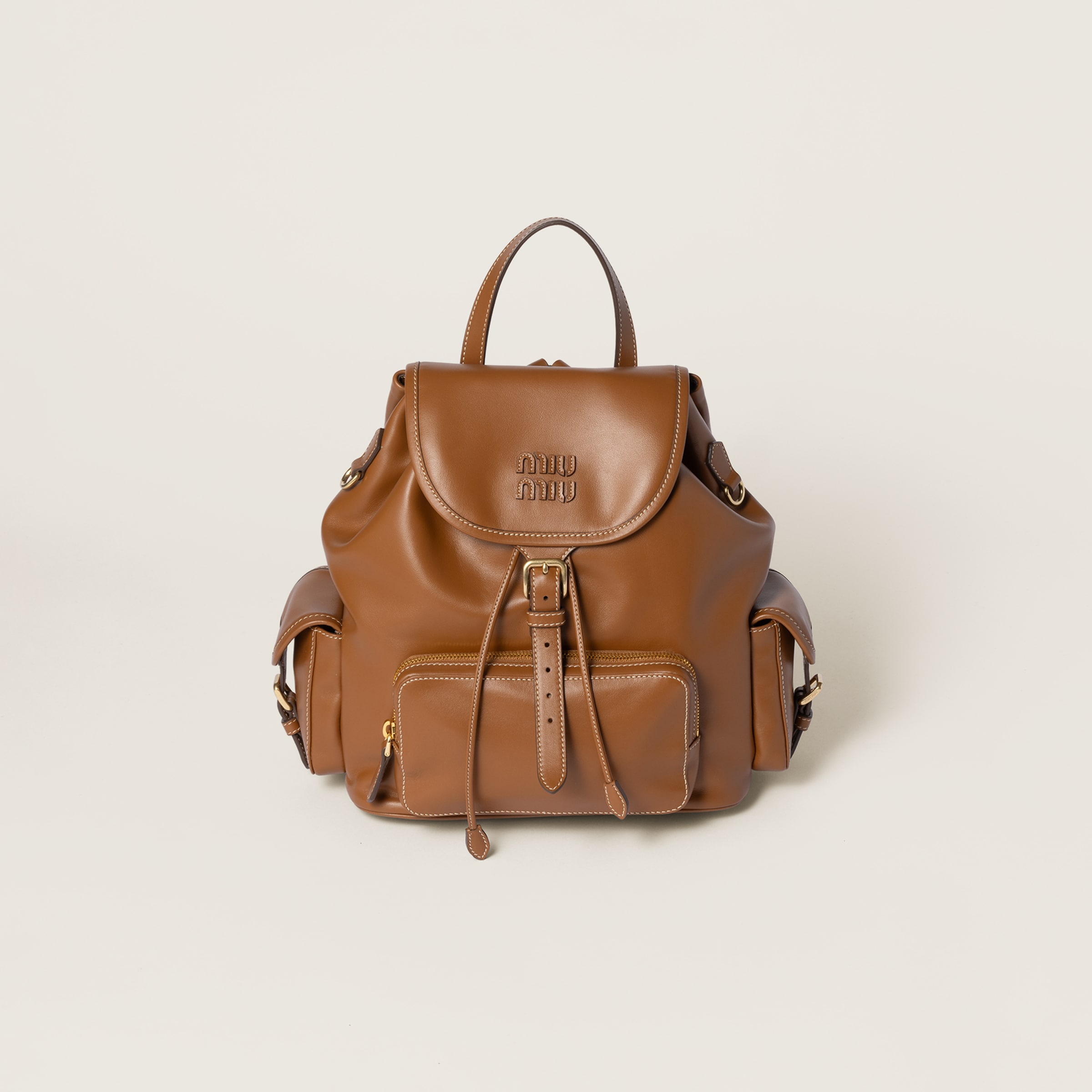 Leather backpack