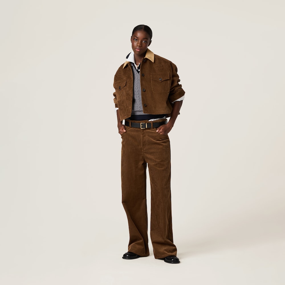 Velvet blouson jacket