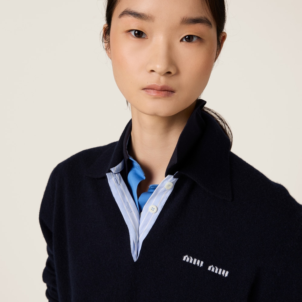 Cashmere polo sweater
