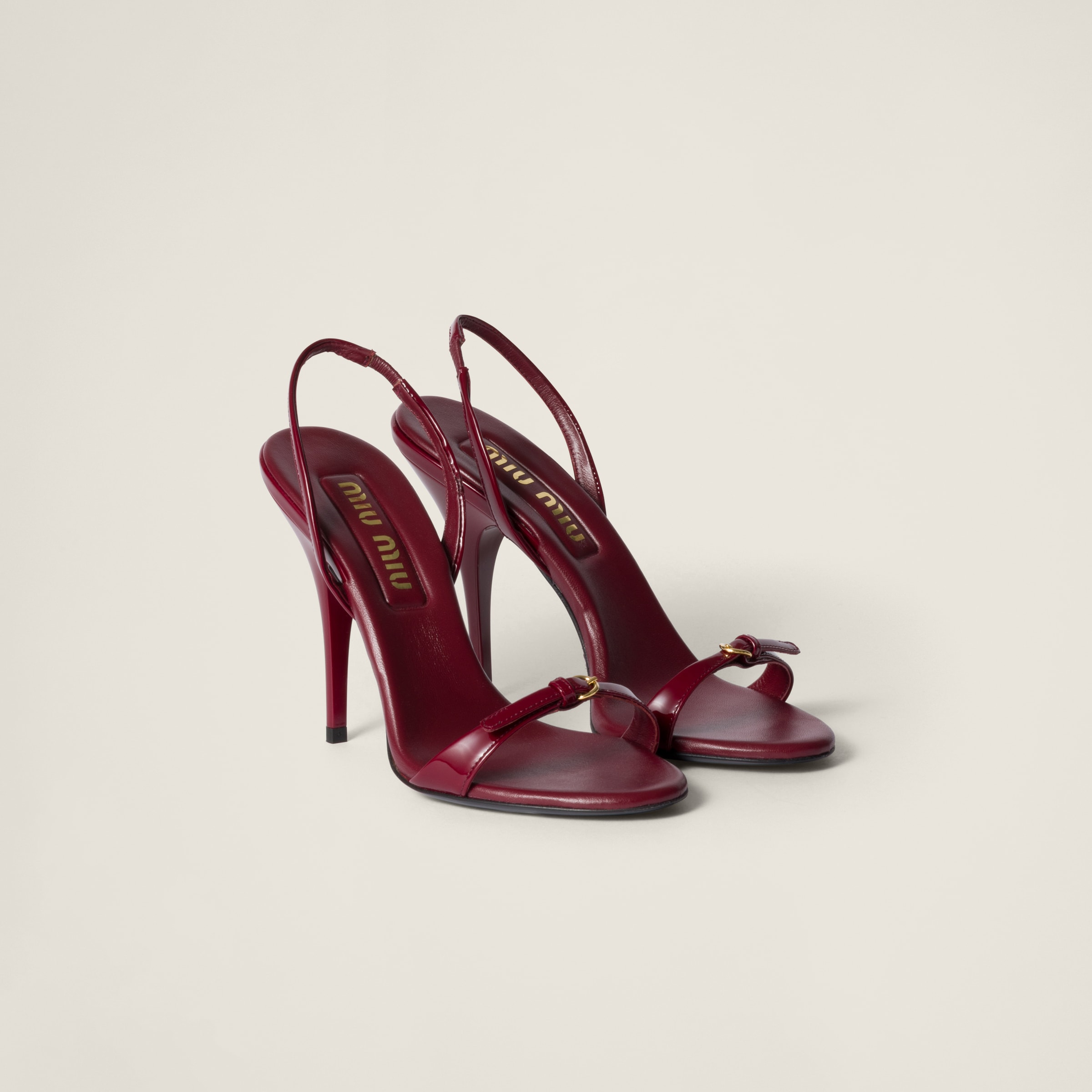 Patent leather sandals