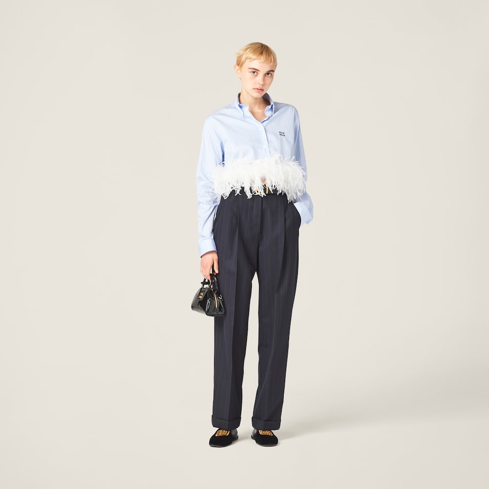 Pinstriped pants