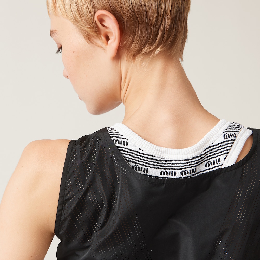 Technical silk top