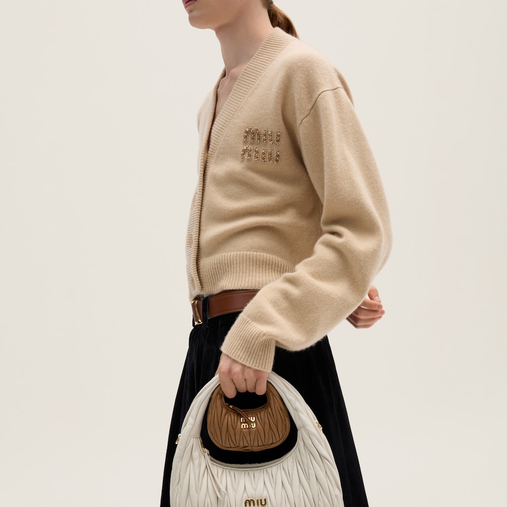 Embroidered cashmere cardigan