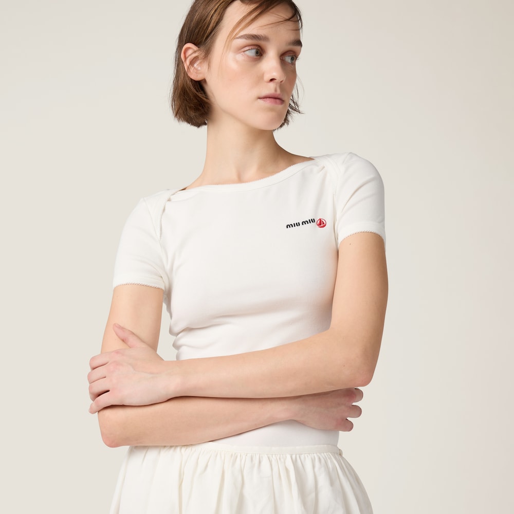 Petit Bateau X Miu Miu stretch jersey bodysuit