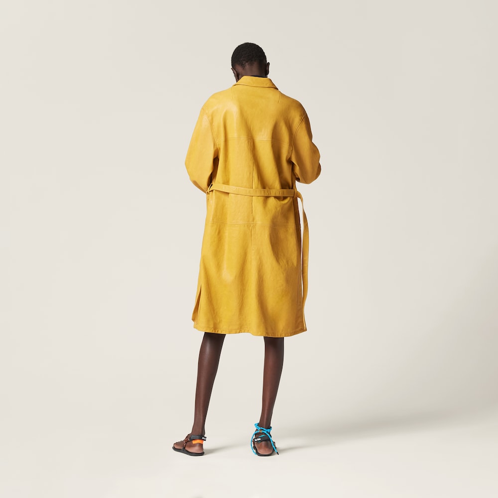 Nappa leather coat