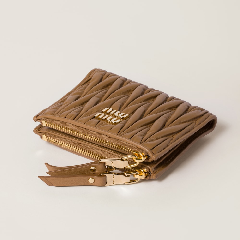 Small wallet in matelassé nappa leather