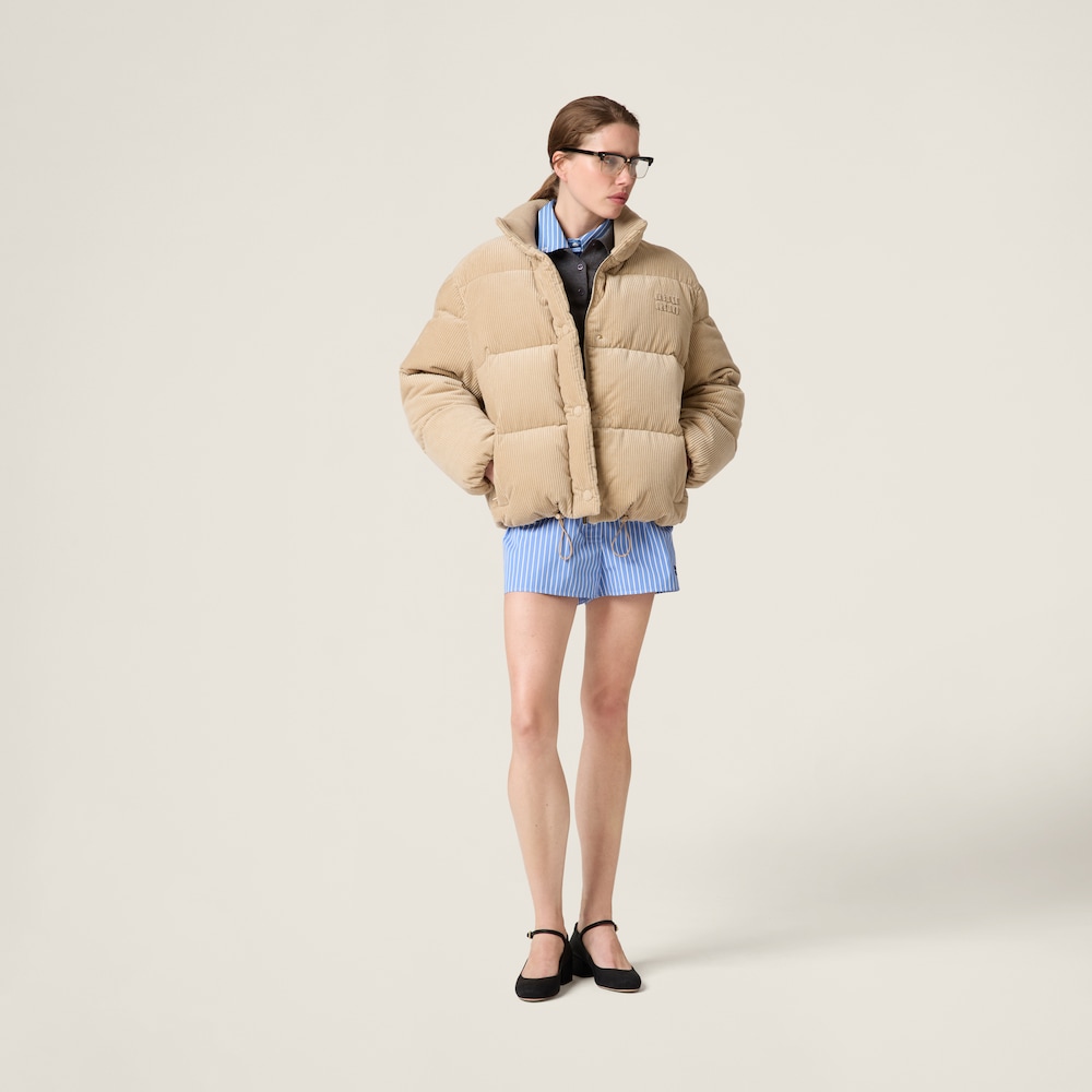 Medium-weight corduroy down jacket