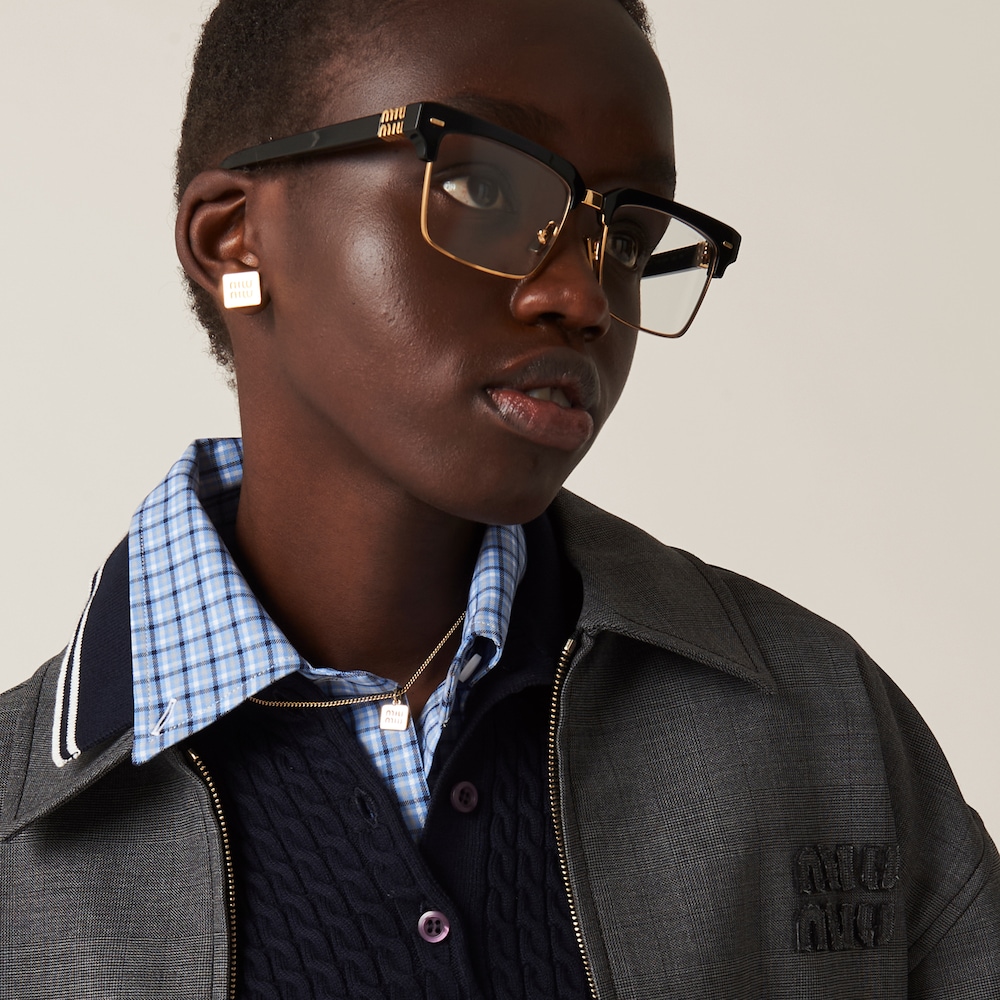 Prince of Wales check blouson jacket