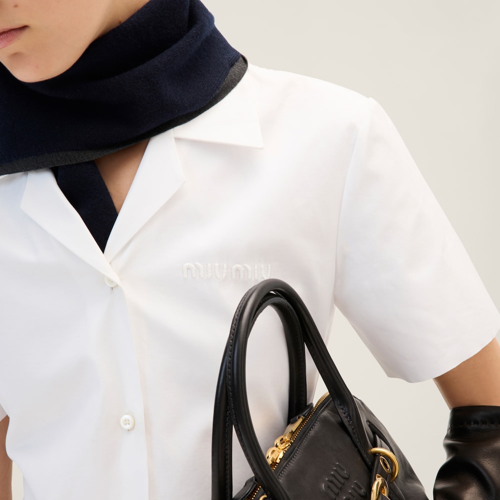 Poplin and jersey dress