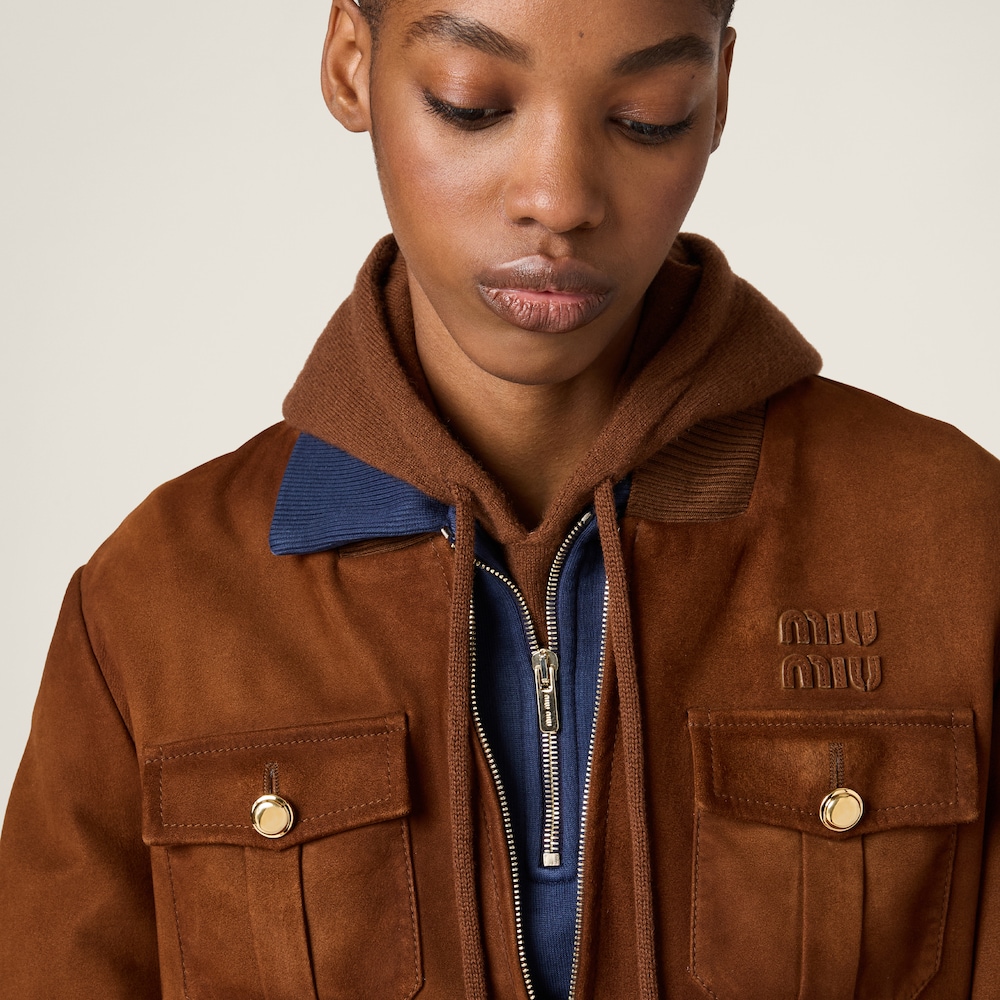 Waxed suede jacket