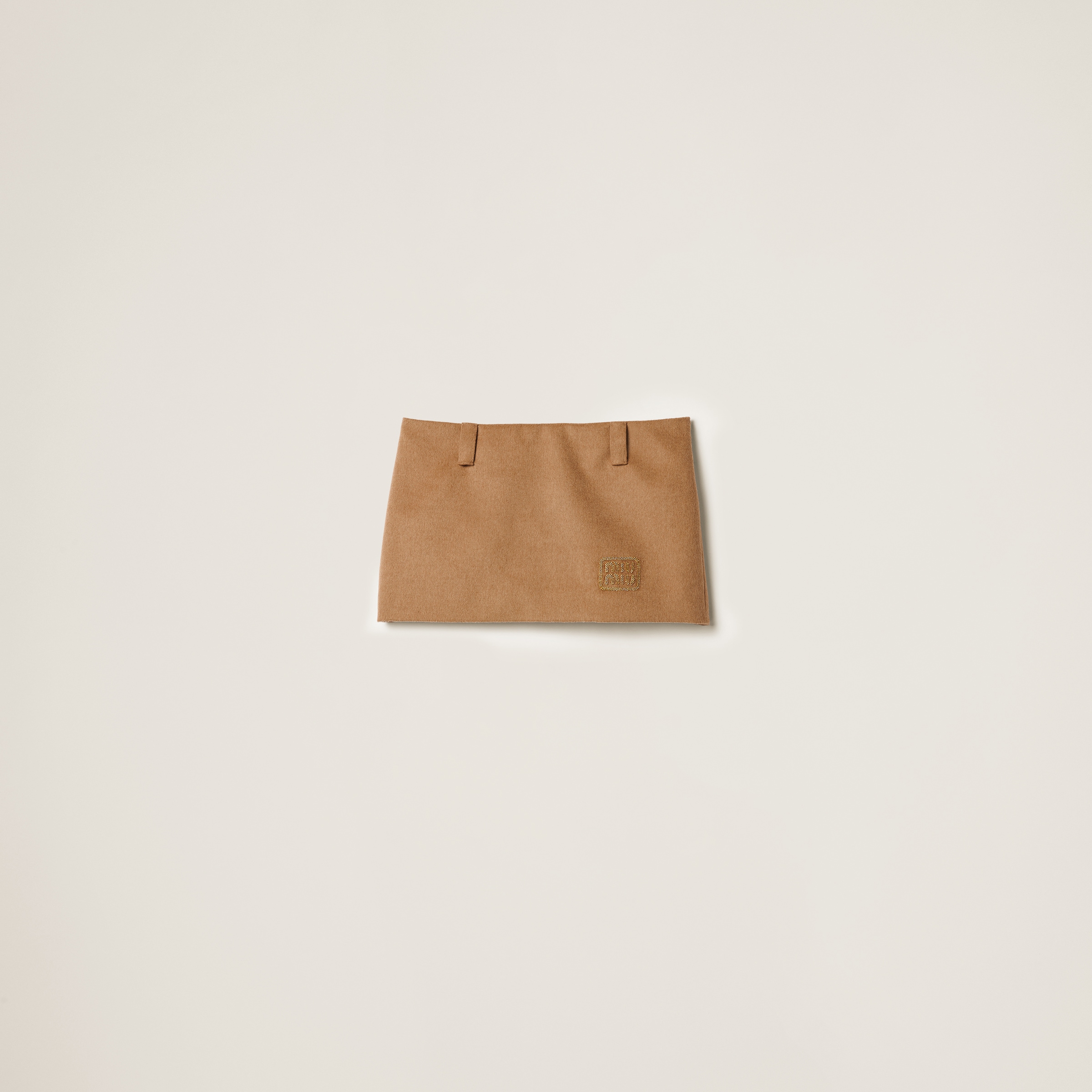 Camel-hair miniskirt
