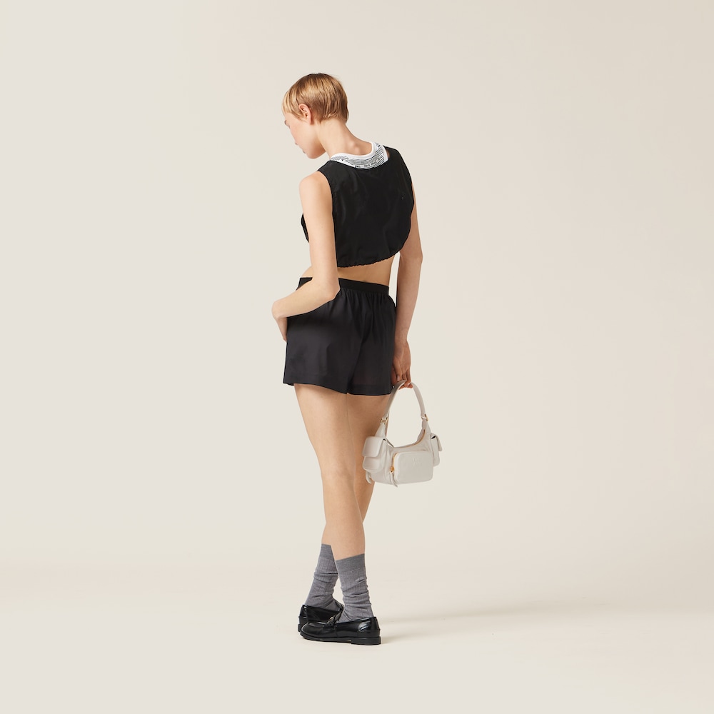 Technical silk top