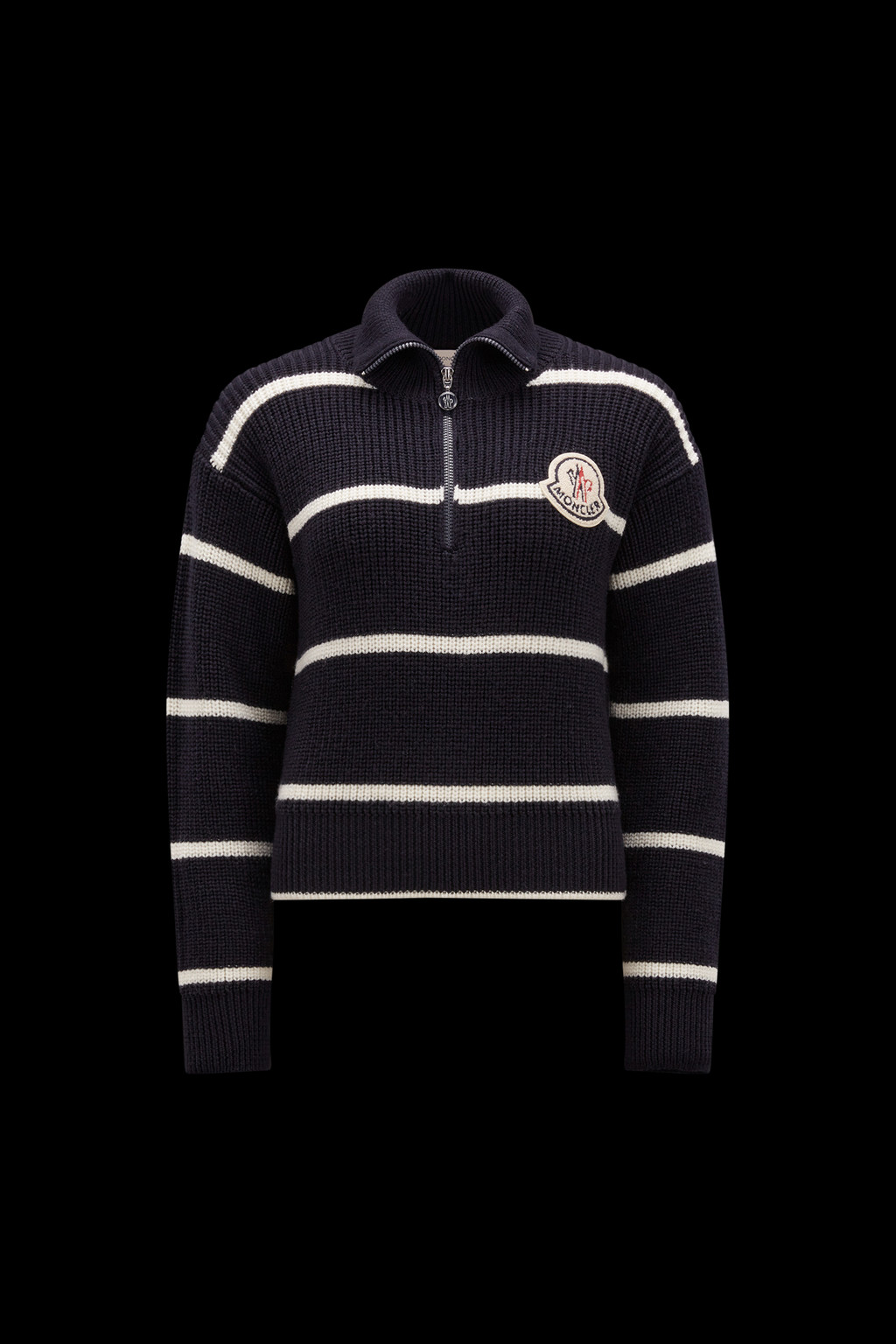 Striped Wool Turtleneck Sweater