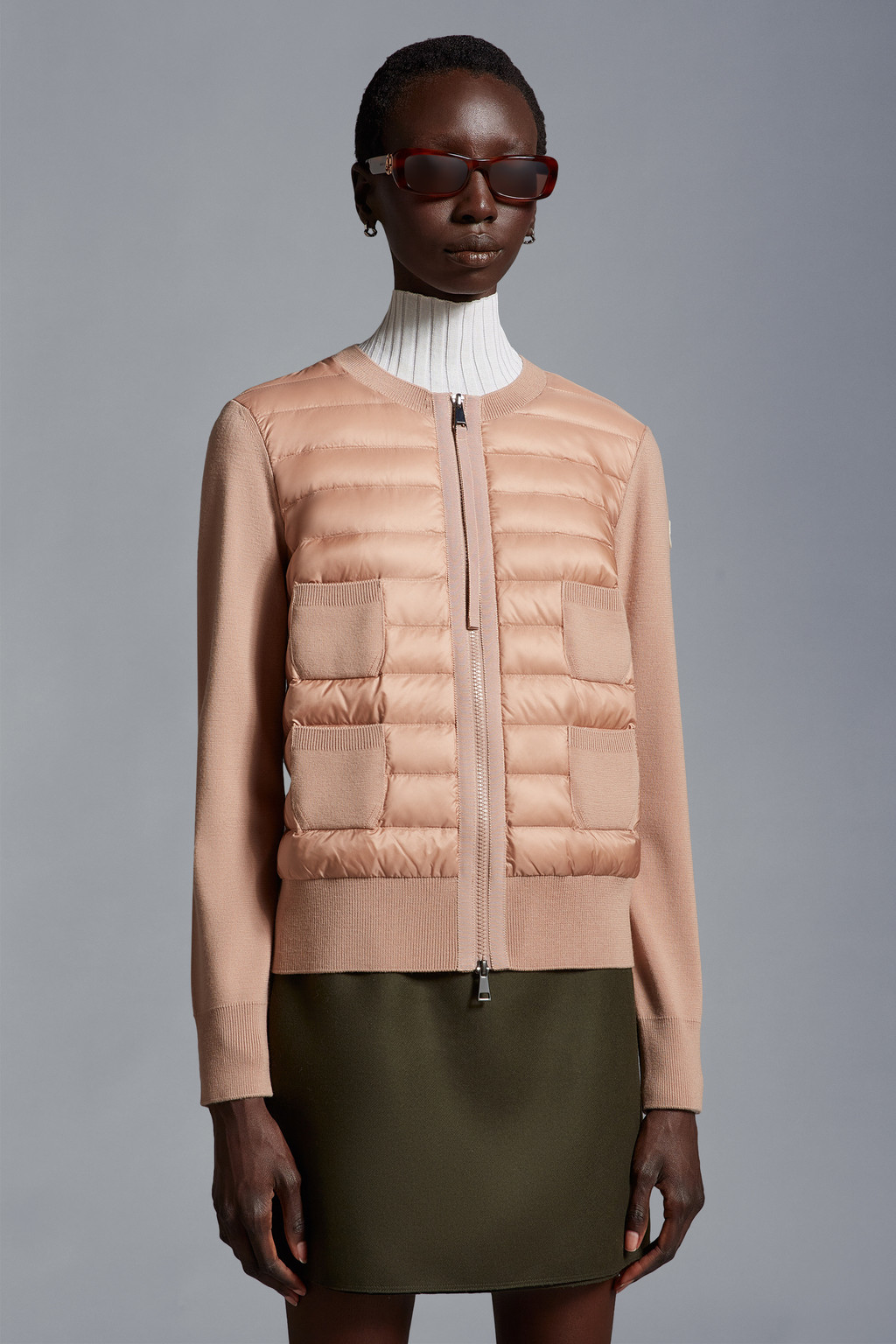 Padded Wool Cardigan