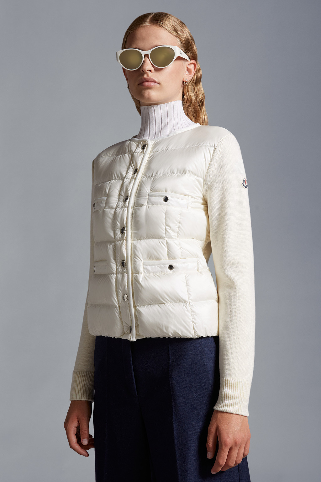 Padded Wool Cardigan