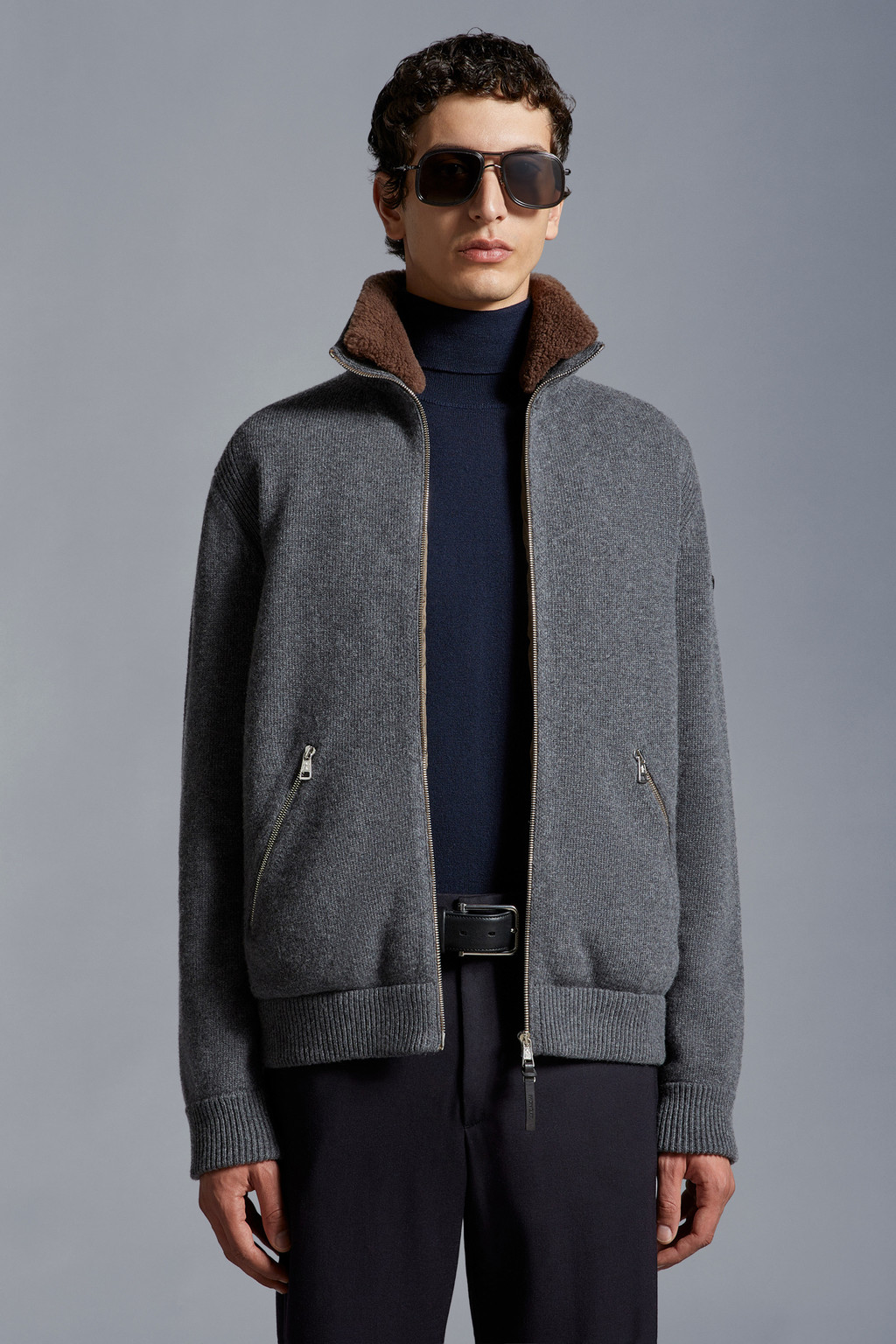 Padded Wool Cardigan