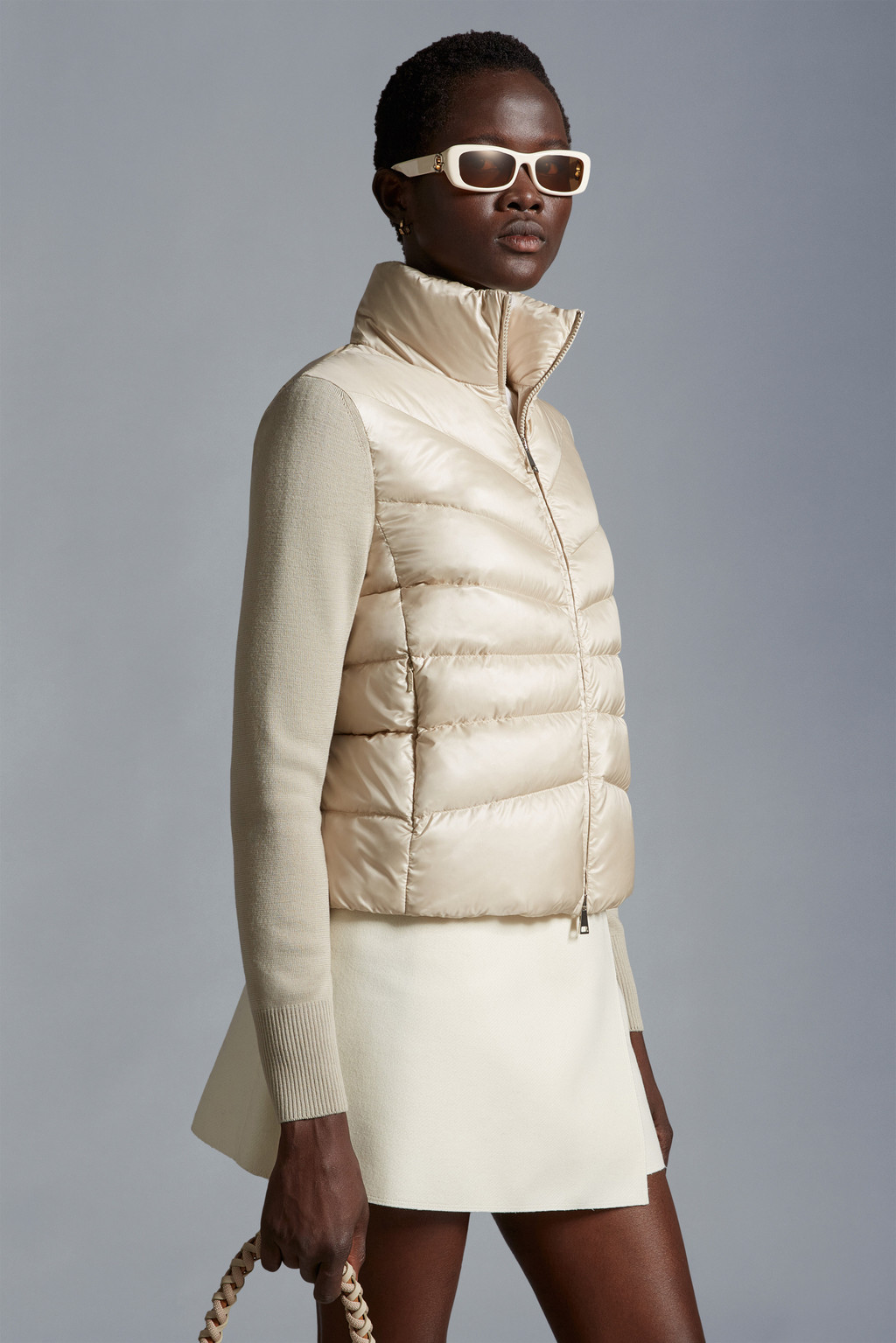 Padded Wool Cardigan