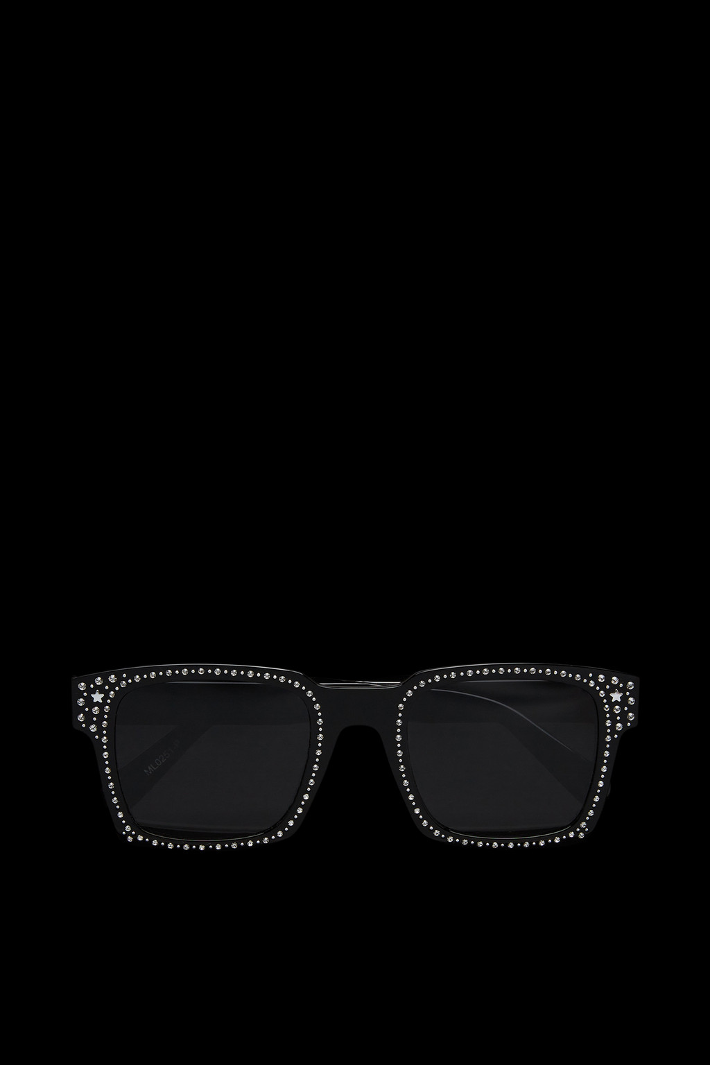 Crystal-Encrusted Squared Sunglasses