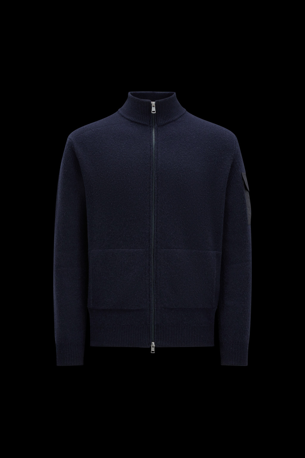 Zip-Up Wool Cardigan