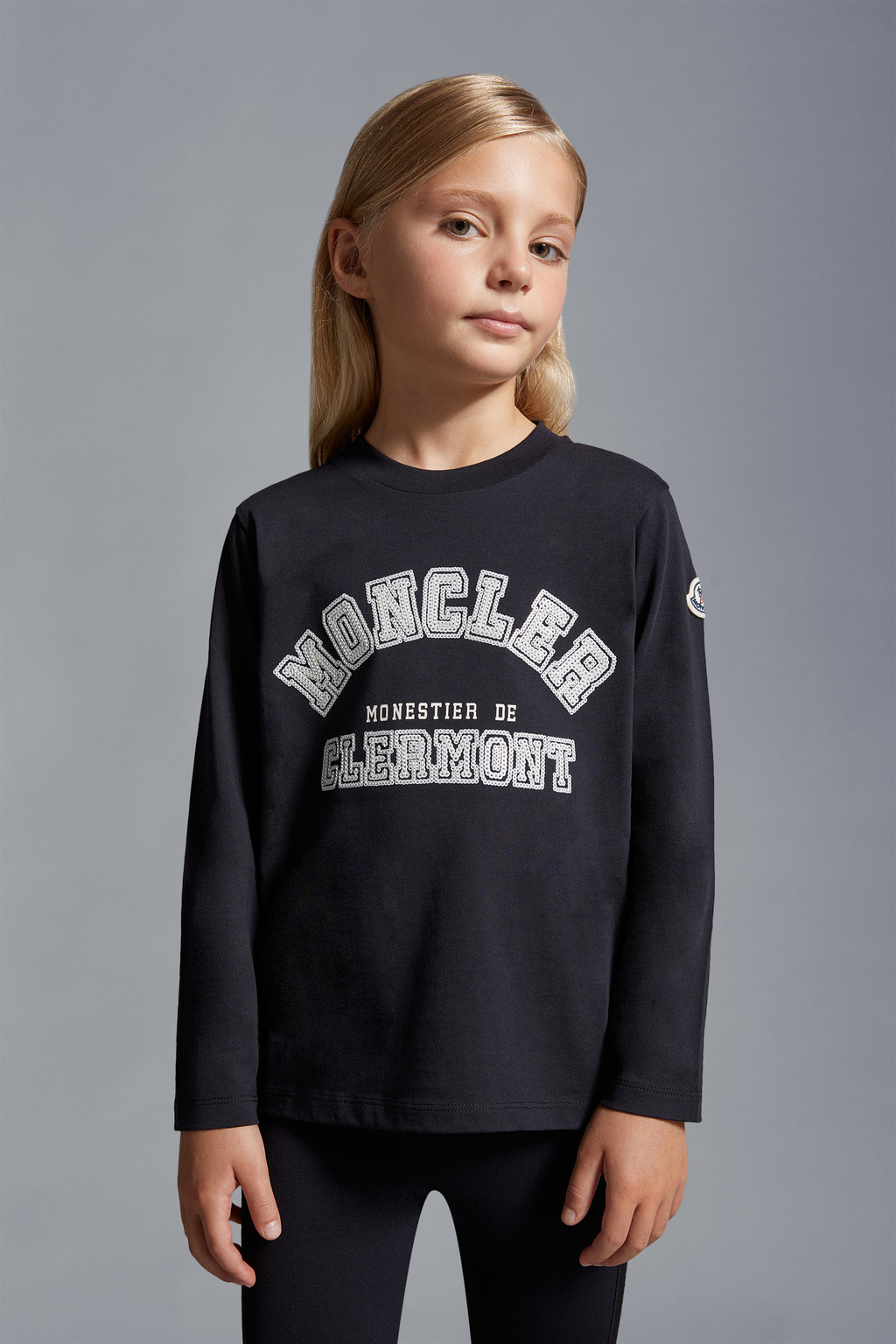Sequin Logo Long Sleeve T-Shirt