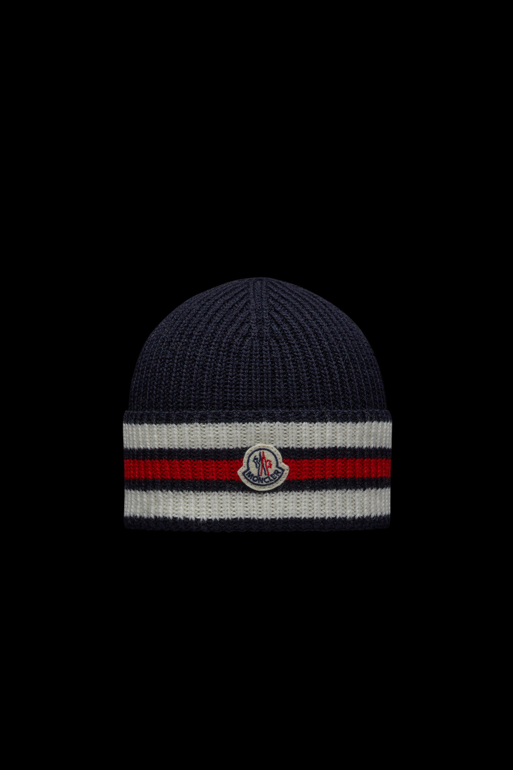 Tricolor Knit Wool Beanie