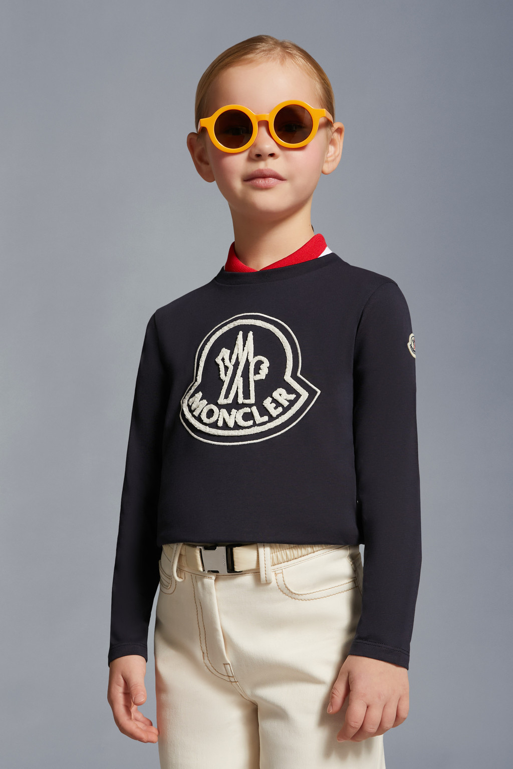 Embroidered Logo Long Sleeve T-Shirt