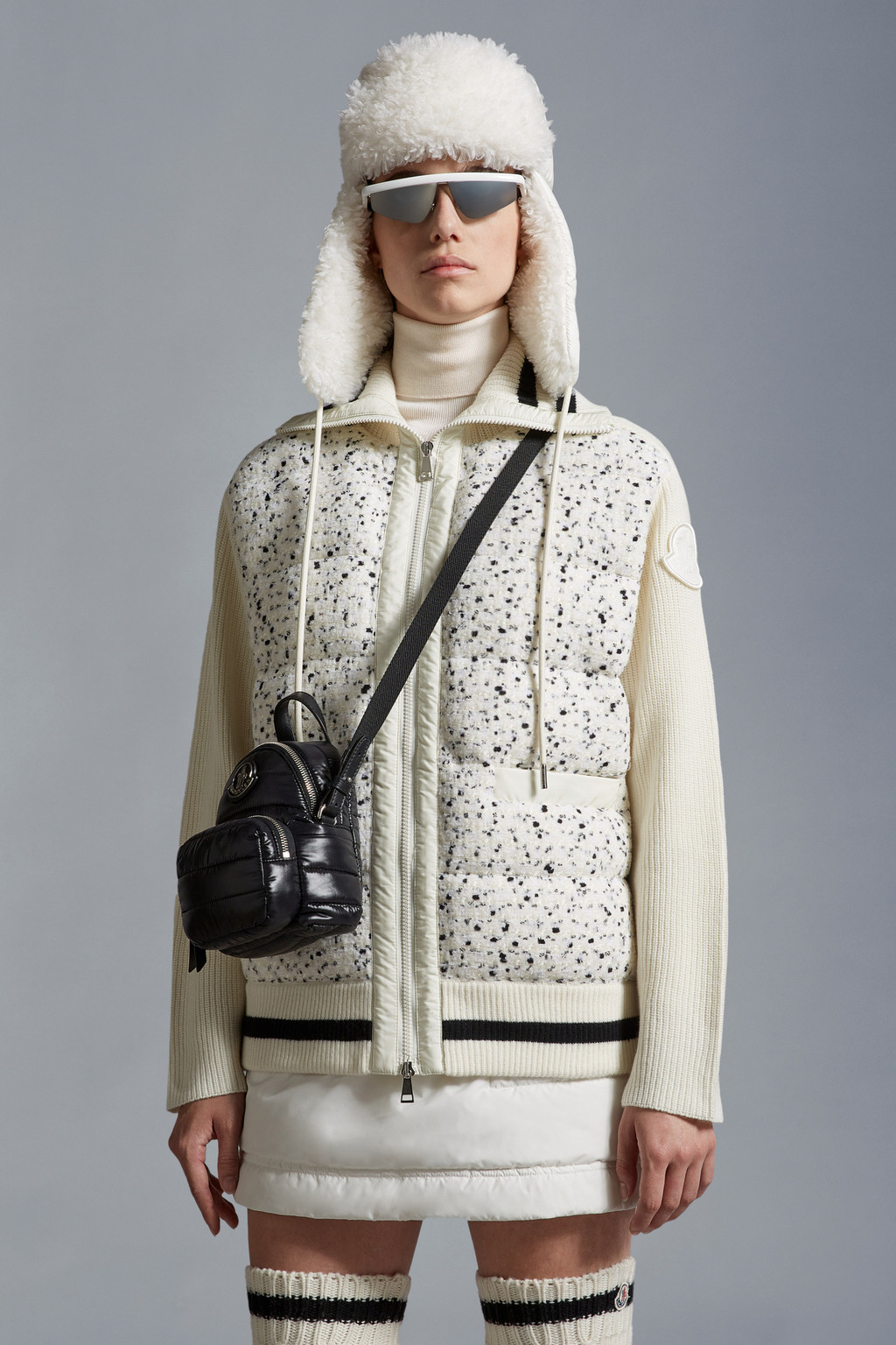 Padded Tweed Cardigan