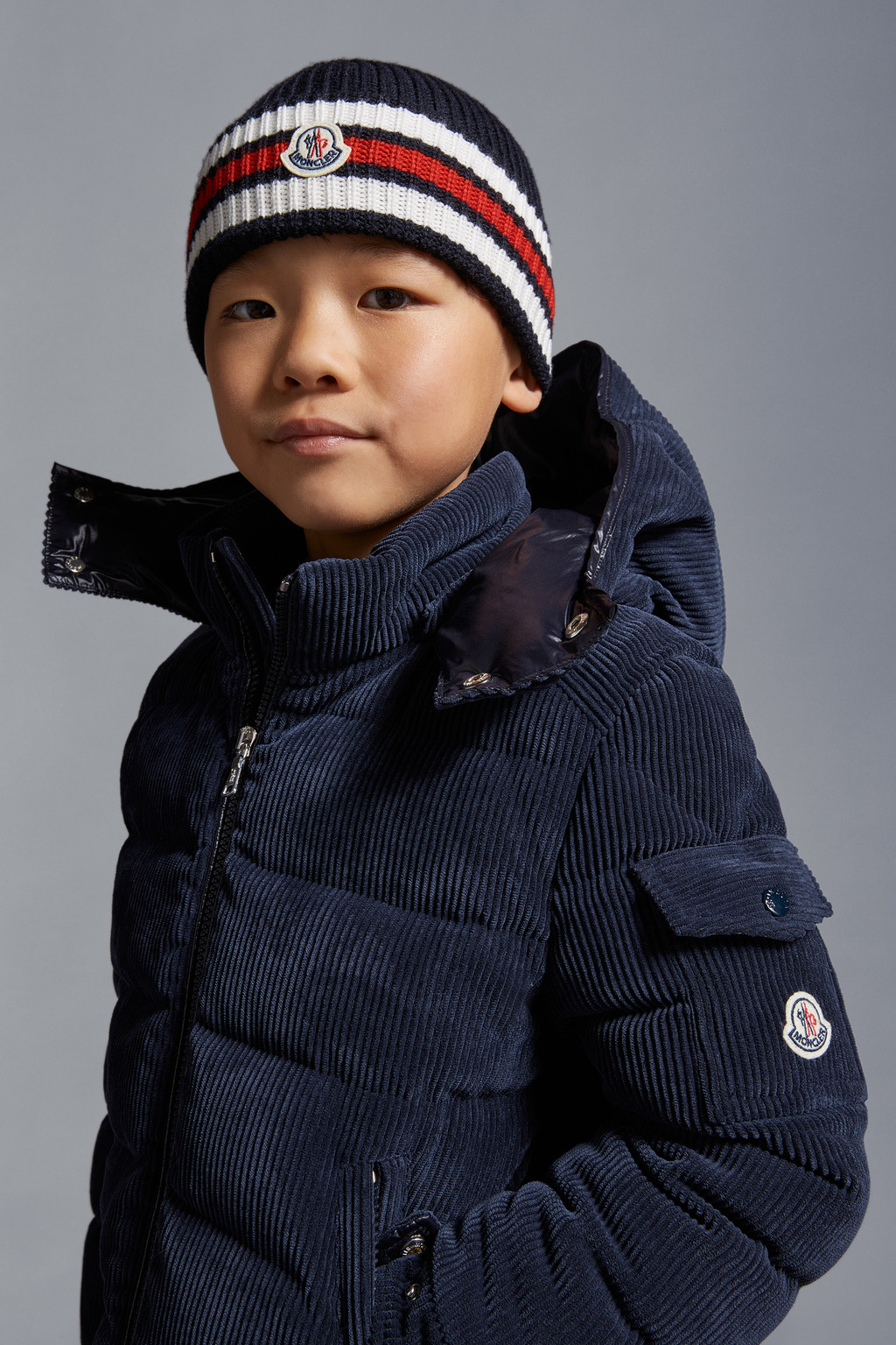 Tricolor Knit Wool Beanie