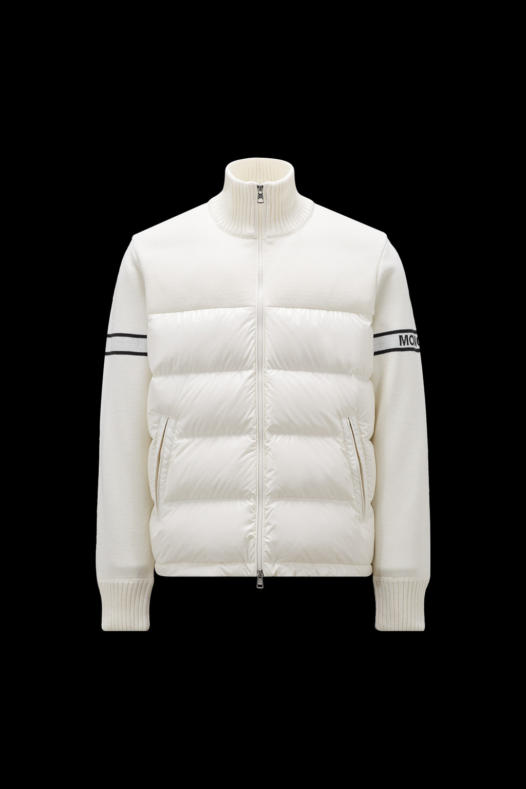 Padded Wool Blend Cardigan