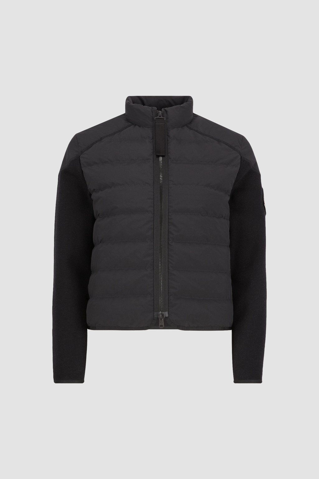 Padded Cotton Zip-Up Cardigan