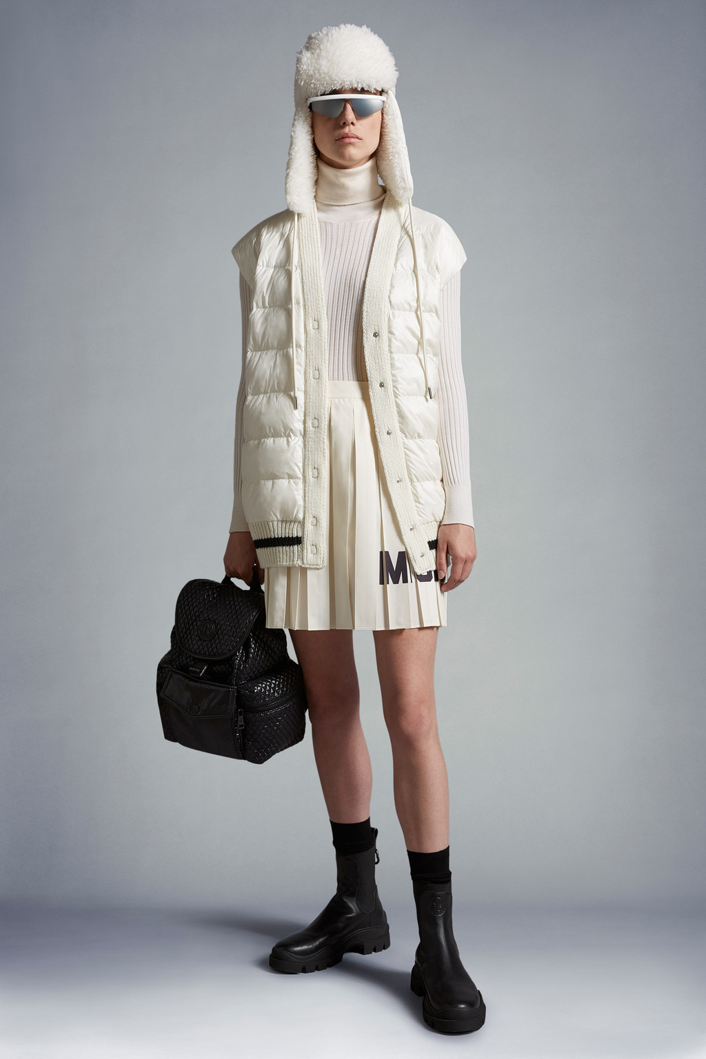 Pleated Taffeta Skirt