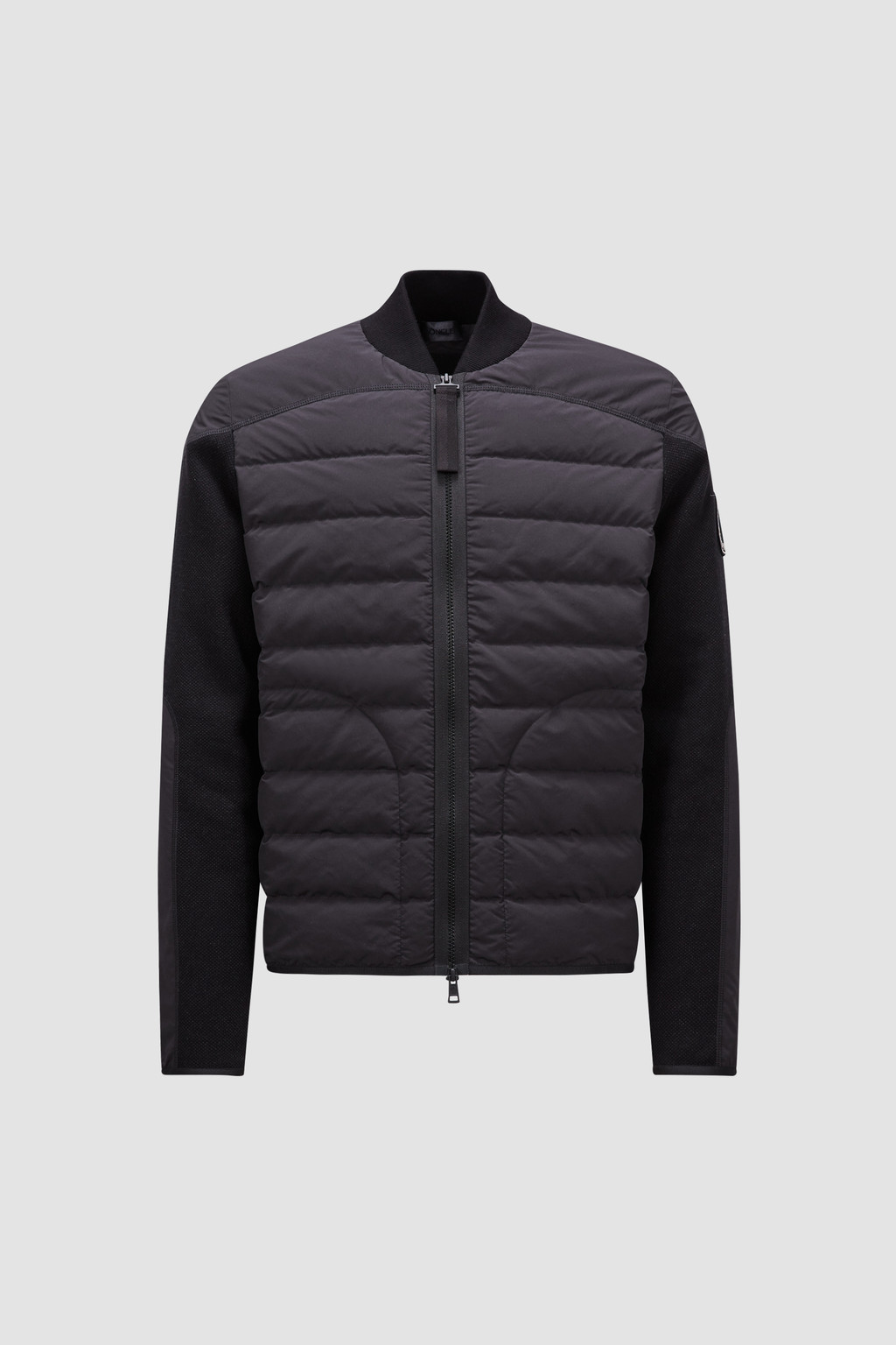 Padded Cotton Zip-Up Cardigan