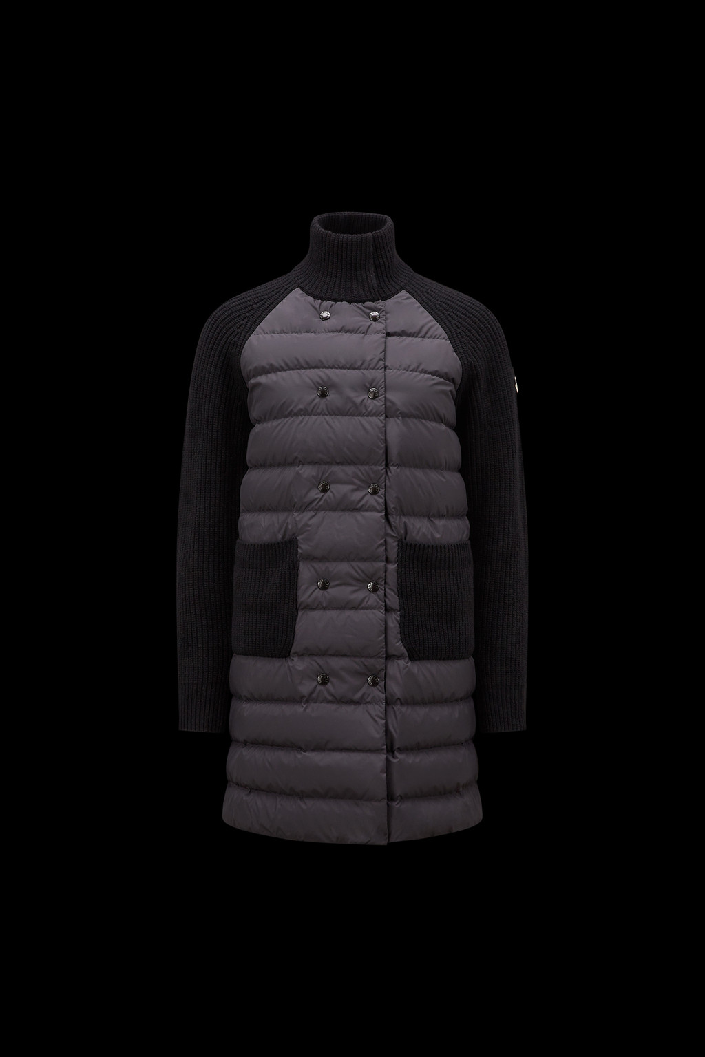 Padded Long Wool Cardigan