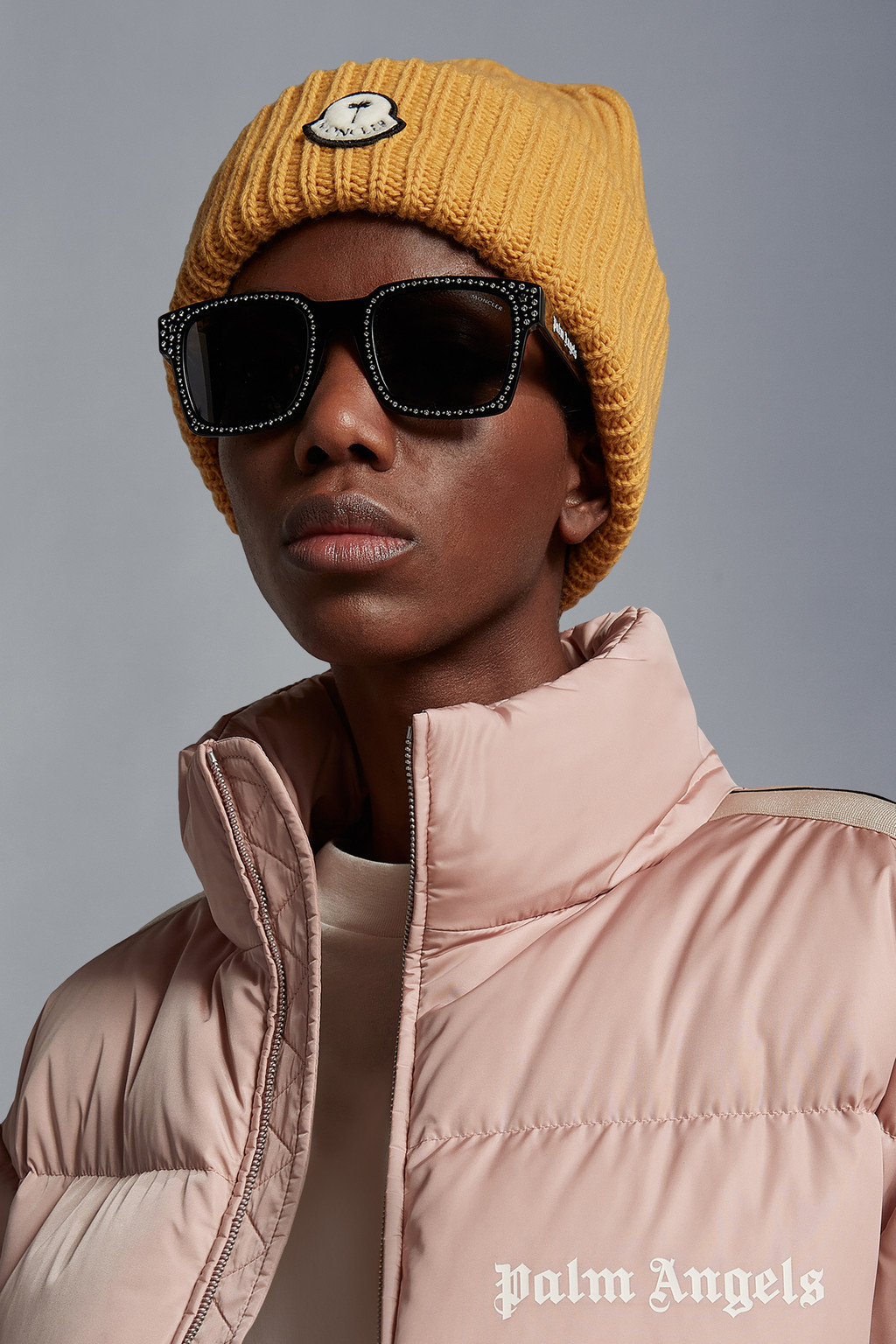 Crystal-Encrusted Squared Sunglasses