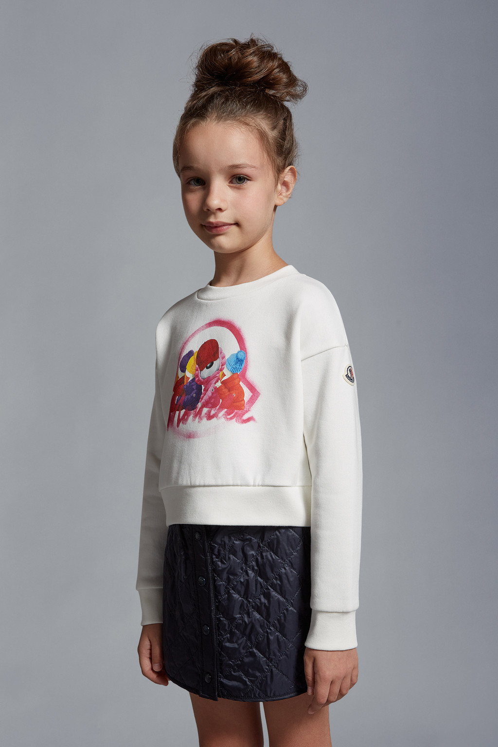 Teddy Bear Motif Sweatshirt